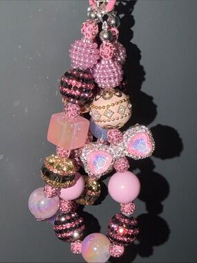 Oversized Beads Bag Charm Single Hook